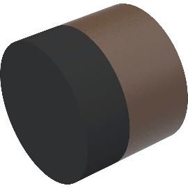 Obrázek produktu pro KWS nástěnný doraz dveří 2008 ø 30 mm, hliník tmavě hnědý elox