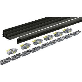 Artikelbild für Hettich TopLine XL Lauf- und Führungsschienenset 2300 mm,Aluminium schwarz elox.