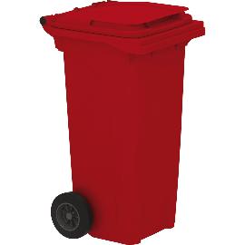 Artikelbild für Mülltonne 120 Liter Kunststoff rot Urban