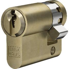 Artikelbild für WINKHAUS Einbauhalbzylinder AZ, verschiedensperrend, 30 mm, Messing matt