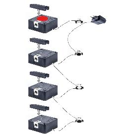 Obrázok pre SOLO Bluetooth - elektronický zámok, set - 4 čelá, zamak/čierny plast