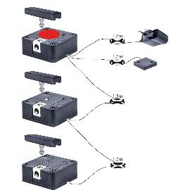 Obrázok pre SOLO elektronický zámok set 3 čelá 125 kHz, zamak/čierny plast