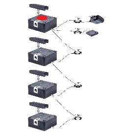 Obrázok pre SOLO elektronický zámok set 4 čelá 125 kHz, zamak/čierny plast