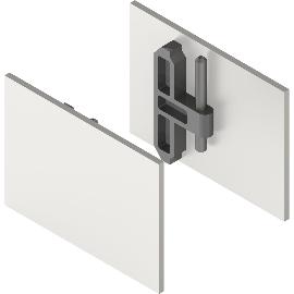 Artikelbild für HELM GT-L Abdeckkappen-Set mit Abstandsprofil 15 mm Edelstahl-Effekt