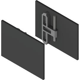 Artikelbild für HELM GT-L Abdeckkappen-Set mit Abstandsprofil 15 mm schwarz matt