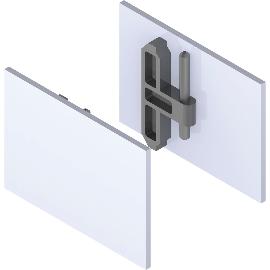 Artikelbild für HELM GT-L Abdeckkappen-Set mit Abstandsprofil 15 mm silber eloxiert