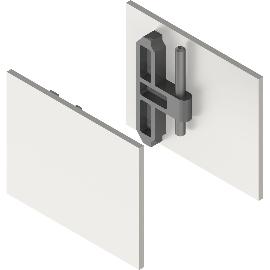 Artikelbild für HELM GT-L Abdeckkappen-Set mit Abstandsprofil 9 mm Edelstahl-Effekt