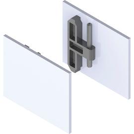 Artikelbild für HELM GT-L Abdeckkappen-Set mit Abstandsprofil 9 mm silber eloxiert