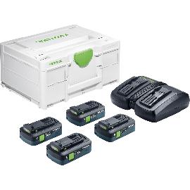 Artikelbild für FESTOOL Akku-Starterset SYS 18 Volt / 4 x 4,0 Ah TCL 6 DUO