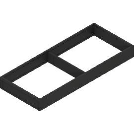 Imagine produs pentru Cadru lat compartimentare BLUM AMBIA-LINE, LN 500mm, otel negru carbon mat