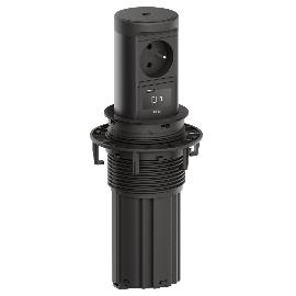 Obrázek produktu pro BACHMANN zásuvkový prvek Elevator 2, 1x zásuvka,nabíječka USB-C, Wireless, černá