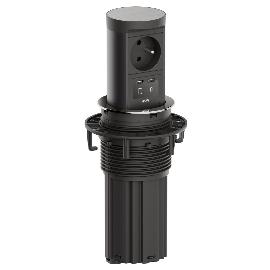 Obrázek produktu pro BACHMANN zásuvkový prvek Elevator 2, 1 x zásuvka, nabíječka USB-C, nerez efekt