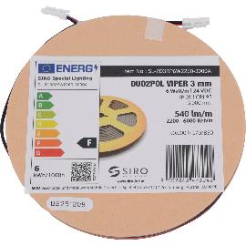 Artikelbild für SIRO LED-Band SL-VIPER DUO2POL 3mm 6W/m 2200K-6000K, 24 V/DC, 6000 mm