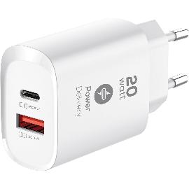 Artikelbild für NABO Steckernetzteil PD 20 USB-A USB-C weiß