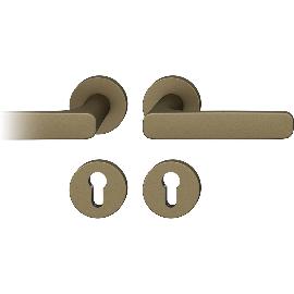 Artikelbild für FSB Drückergarnitur 12 1289 ASL auf Rosette PZ, mittelbronzefarbig
