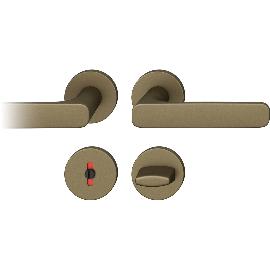 Artikelbild für FSB Drückergarnitur 12 1289 ASL auf Rosette WC, mittelbronzefarbig