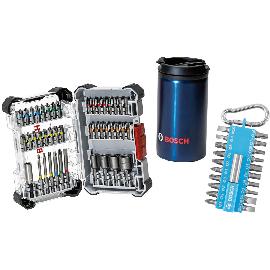 Artikelbild für BOSCH Schrauberbit-Set Extra Hard & Karabiner 65-teilig inkl. Becher