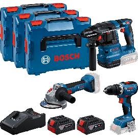 Artikelbild für BOSCH Akku Set GSR + GBH + GWS 18 Volt / 2 Stück 5 Ah