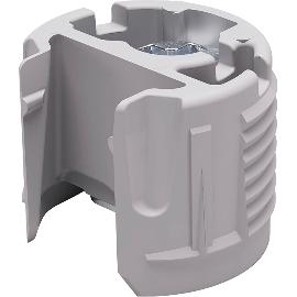Immagine dell'articolo per Supp.reggipiani PK2, spess.ripiani 18/19 mm, for ø18 mm,con eccen., plas.grigia