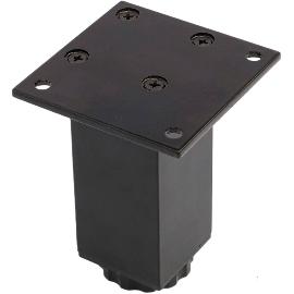 Obrázek produktu pro Nábytková noha 311, 38 x 38 x 80 mm, nastavitelná, hliník, černá mat