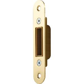 Artikelbild für AGB Schließblech Easy-Set XT, 112 x 23,9 x 14,5 mm, Stahl vermessingt