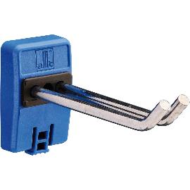 Artikelbild für ALLIT Doppelhaken Euroloch 45 Grad 100mm blau