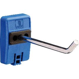 Artikelbild für ALLIT Einzelhaken Euroloch 45 Grad 100mm blau