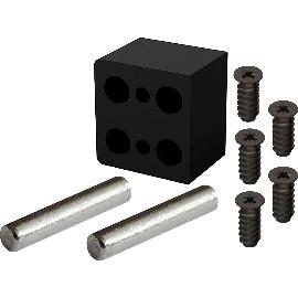 Artikelbild für DISTACUBE® Distanzklotz-Set 25 mm, Aluminium carbonschwarz, inkl. Montagezubehör