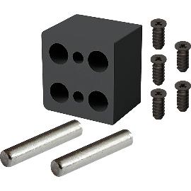 Artikelbild für DISTACUBE® Distanzklotz-Set 25 mm, Aluminium oriongrau, inkl. Montagezubehör