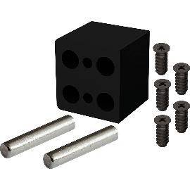Artikelbild für DISTACUBE® Distanzklotz-Set 30 mm, Aluminium carbonschwarz, inkl. Montagezubehör