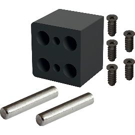 Artikelbild für DISTACUBE® Distanzklotz-Set 30 mm, Aluminium oriongrau, inkl. Montagezubehör