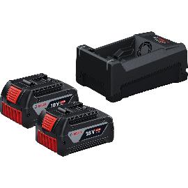 Artikelbild für BOSCH Akku-Starterkit 18 Volt / 2 x5 Ah Akkus und Ladegerät GAL 12V-80