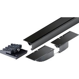 Slika artikla za HAWA Folding Concepta III V2 set tirnic ličnica, 4-delni, alu., črn, eloksiran