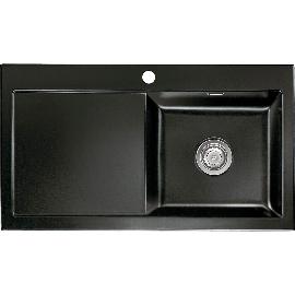 Artikelbild für SYSTEMCERAM Einbauspüle Mera 90, 900 x 510 mm Tt. links, Nero