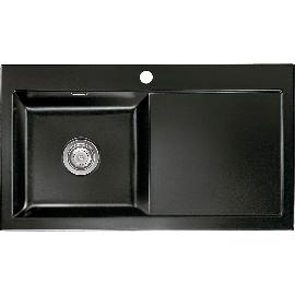 Artikelbild für SYSTEMCERAM Einbauspüle Mera 90, 900 x 510 mm Tt. rechts, Nero