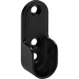 Artikelbild für Schrankrohrlager Oval 1 für Schrankrohr, 3 Schraublöcher, Zink schwarz