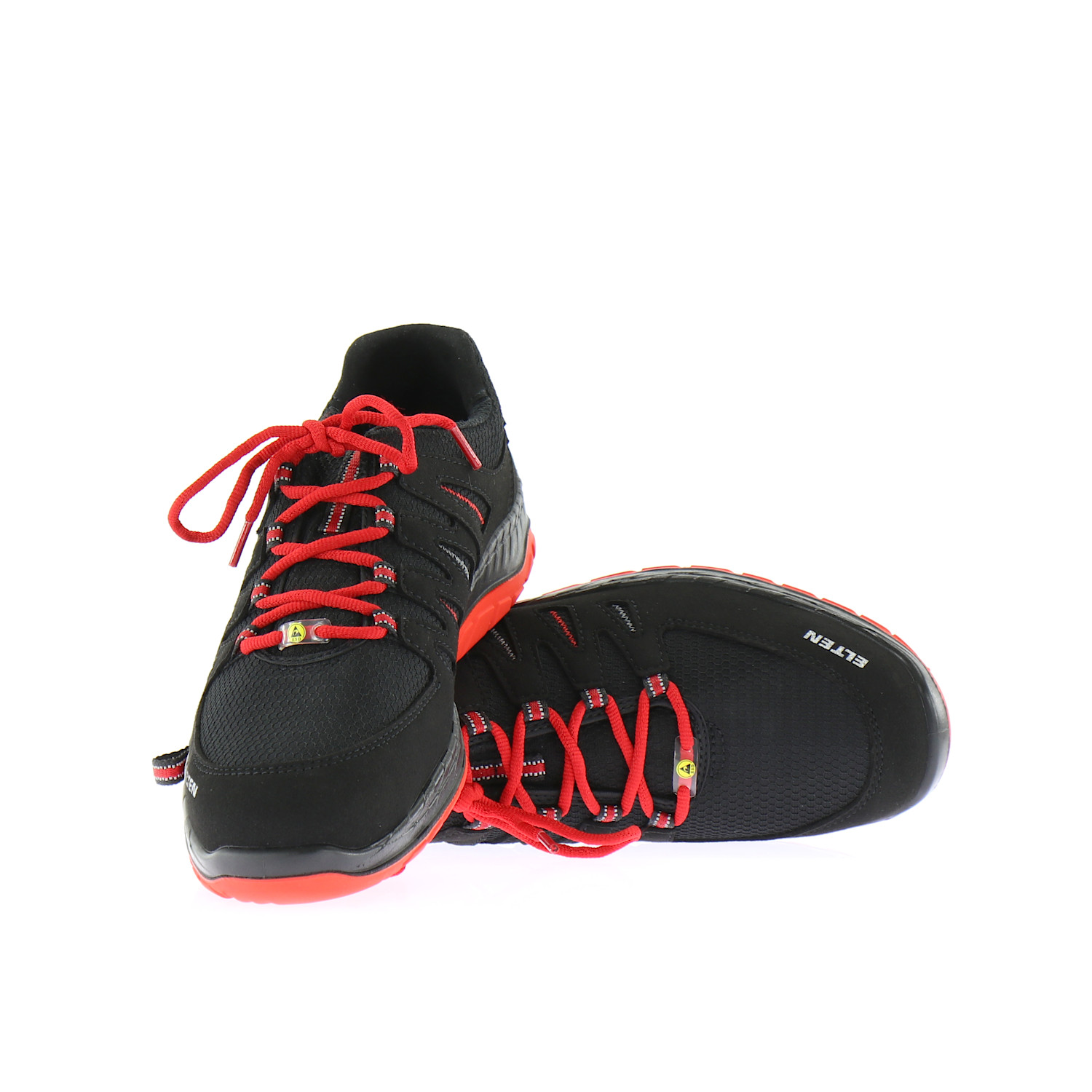 Black-Red Maddox ELTEN S3 44 Low Sicherheitshalbschuh SRC ESD